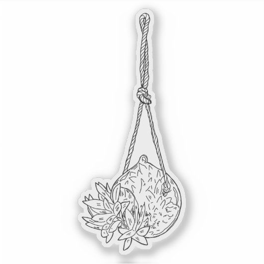 hangende succulente Sticker (Voorkant)