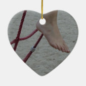 hangende voet klimmende lijsten voetspeelzand keramisch ornament (Achterkant)