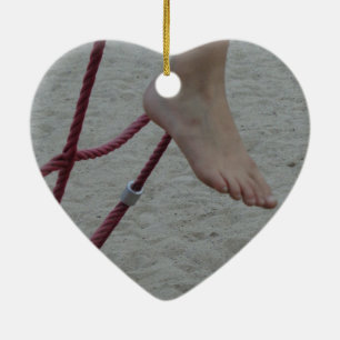 hangende voet klimmende lijsten voetspeelzand keramisch ornament