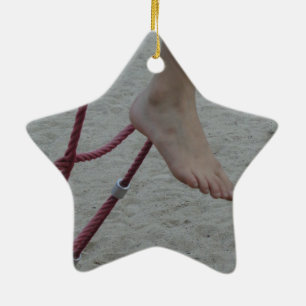 hangende voet klimmende lijsten voetspeelzand keramisch ornament