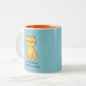 Hanger Cat Tweekleurige Koffiemok (Voorkant links)
