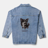 Hanger Chihuahua - Grappig Agressief Angry Scary Denim Jacket (Achterkant)