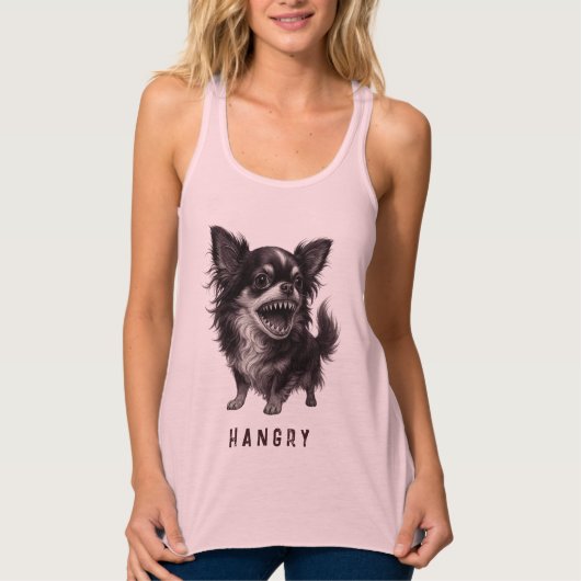 Hanger Chihuahua - Grappig Agressief Angry Scary Tanktop (Voorkant)