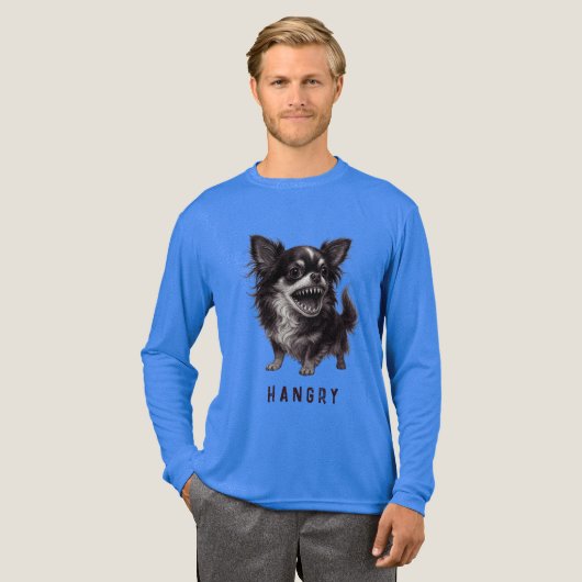 Hanger Chihuahua - Grappig Agressief Angry Scary Tri-Blend Shirt (Voorkant)