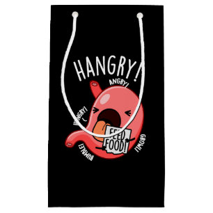 Hanger Funny Maag Pun Donker BG Klein Cadeauzakje
