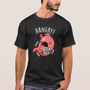 Hanger Funny Maag Pun Donker BG T-shirt