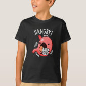 Hanger Funny Maag Pun Donker BG T-shirt (Voorkant)