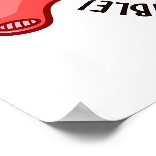 Hanger Funny Maag Pun Poster (Hoek)