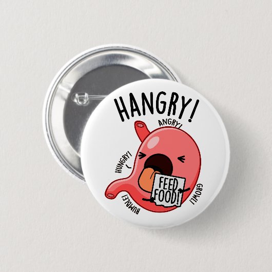 Hanger Funny Maag Pun Ronde Button 5,7 Cm (Voorkant /achterkant)