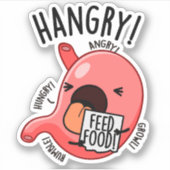 Hanger Funny Maag Pun Sticker (Voorkant)
