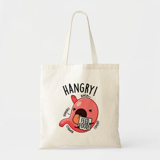 Hanger Funny Maag Pun Tote Bag (Voorkant)