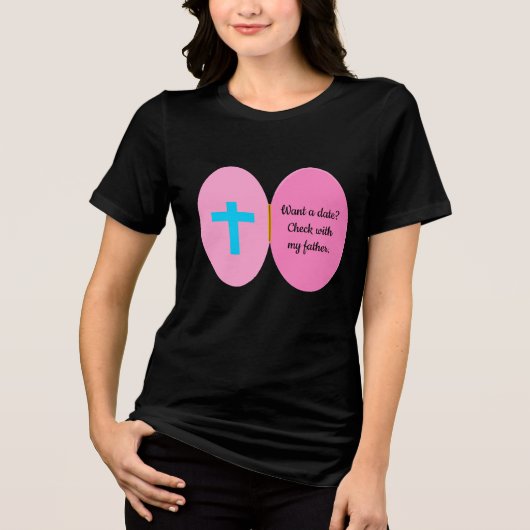 Hanger met fotootje Tri-Blend shirt (Voorkant)