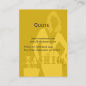 Hanger Seing Mode Designer Professional Model Visitekaartje (Achterkant)