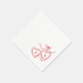 Hangerig Sieraad Rood Bruiloft Verlovingsfeest Servet (Hoek)