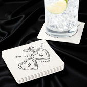 Hangerig Sieraad Trouw Monogram Kartonnen Onderzetters