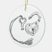 Hangerivormig slot en sleutel ornament (Links)