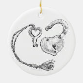 Hangerivormig slot en sleutel ornament (Achterkant)