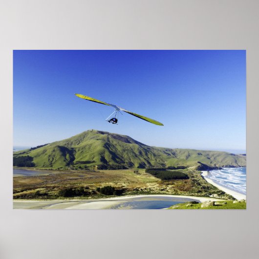 Hangglider, Otago schiereiland, bij Dunedin, Poster (Voorkant)