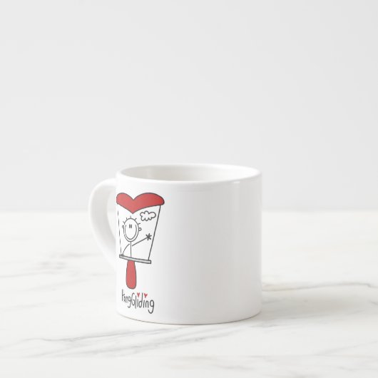 Hanggliding Stickfiguur Espresso Kop (Links)