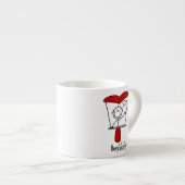 Hanggliding Stickfiguur Espresso Kop (Voorkant rechts)
