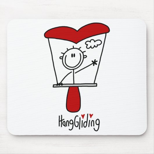 Hanggliding Stickfiguur Muismat (Voorkant)