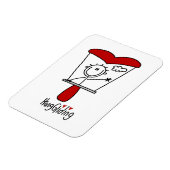 Hangglidingen Stickfiguur Magneet (Linkerzijde)