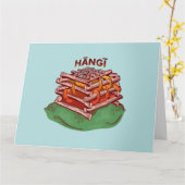 Hangi Maori Koken Voedsel Kai Kaart (Gele Bloem)