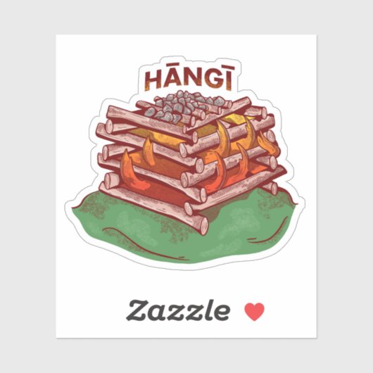 Hangi Maori Koken Voedsel Kai Sticker (Vel)