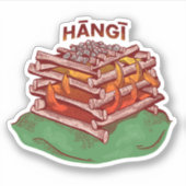 Hangi Maori Koken Voedsel Kai Sticker (Voorkant)