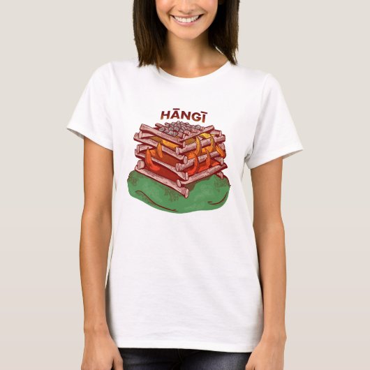 Hangi Maori Koken Voedsel Kai T-shirt (Voorkant)