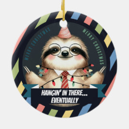 Hangin’ In There… Uiteindelijk – Kantoor Christmas Keramisch Ornament