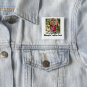 Hangin' met José Vierkante Button 5,1 Cm (In situ)