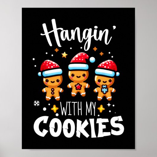 Hangin Met Mijn Cookies Gingerbread Kerstmis Match Poster (Voorkant)