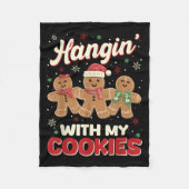 Hangin Met Mijn Cookies Gingerbread Man Xmas Teach Fleece Deken (Voorkant)