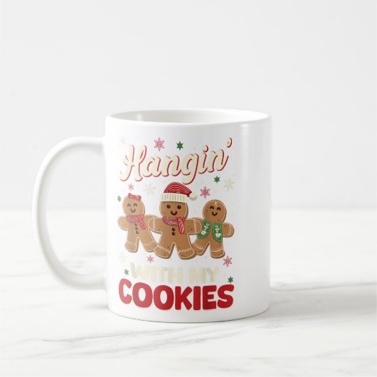 Hangin Met Mijn Cookies Gingerbread Man Xmas Teach Koffiemok (Links)
