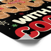 Hangin Met Mijn Cookies Gingerbread Man Xmas Teach Poster (Hoek)
