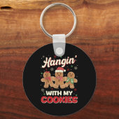 Hangin Met Mijn Cookies Gingerbread Man Xmas Teach Sleutelhanger (Voorkant)