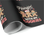 Hangin Met Mijn Cookies Gingerbread Xmas Teacher Cadeaupapier (Rol Hoek)