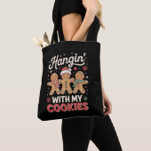 Hangin Met Mijn Cookies Gingerbread Xmas Teacher Tote Bag (Dichtbij)