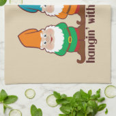 Hangin met mijn gnomen Beige Theedoek (Gevouwen)