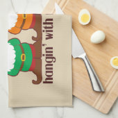 Hangin met mijn gnomen Beige Theedoek (Quarter Fold)