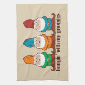 Hangin met mijn gnomen Beige Theedoek (Verticaal)