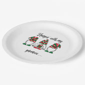 Hangin met mijn Gnomen Holiday Kerstmis Papieren Bordje (Gekanteld)