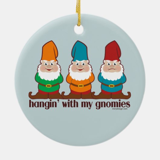 Hangin met mijn gnomen keramisch ornament (Achterkant)