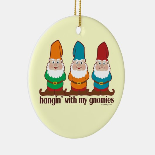 Hangin met mijn gnomen keramisch ornament (Rechts)