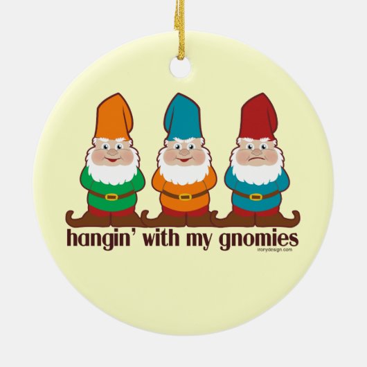 Hangin met mijn gnomen keramisch ornament (Achterkant)