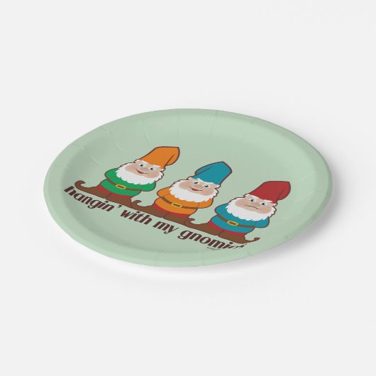 Hangin met mijn gnomen papieren bordje (Gekanteld)