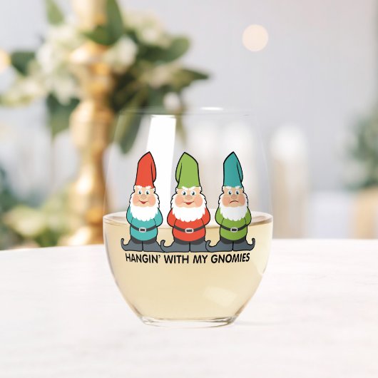 Hangin met mijn gnomen wijnglas zonder voet (Insitu (Huwelijk))
