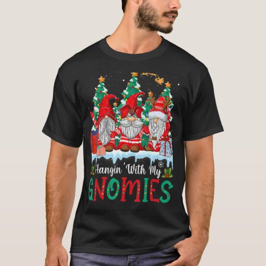 Hangin' met mijn Gnomies Gnomes Merry Kerstmis 19 T-shirt (Voorkant)