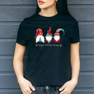 Hangin met mijn Gnomies Schattige Modern Holiday N T-shirt